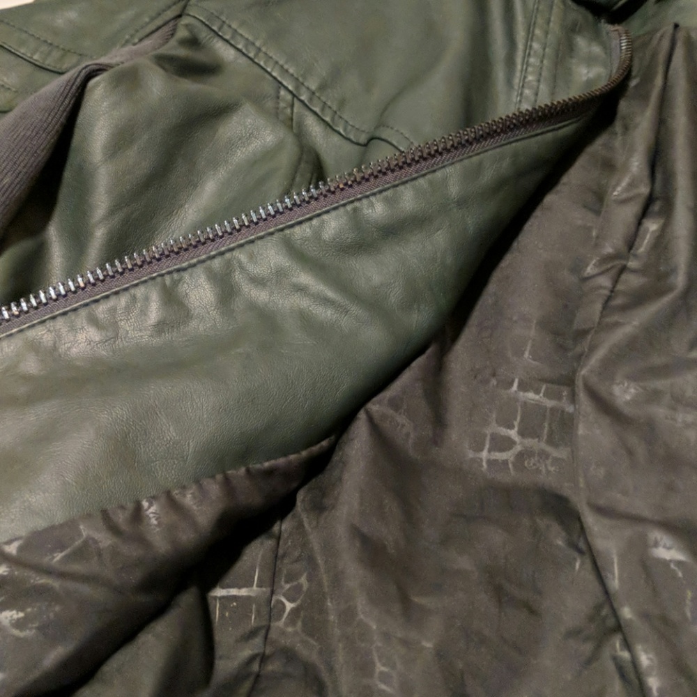 Sam Edelman--Dark green faux leather jacket! - Picture 5 of 7